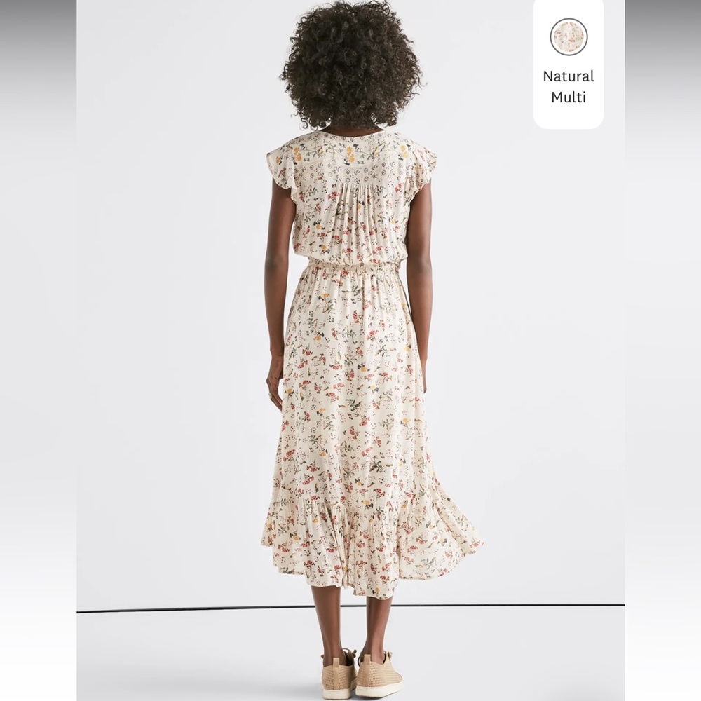 Lucky Brand Pink Floral Felice High-low Midi Dress (size S) - Picture 3 of 12
